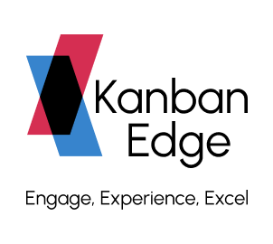 Kanban Edge Logo with the subtext, Engage, Experience, Excel